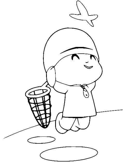 Çocuklar İçin Pocoyo Boyama Sayfaları 