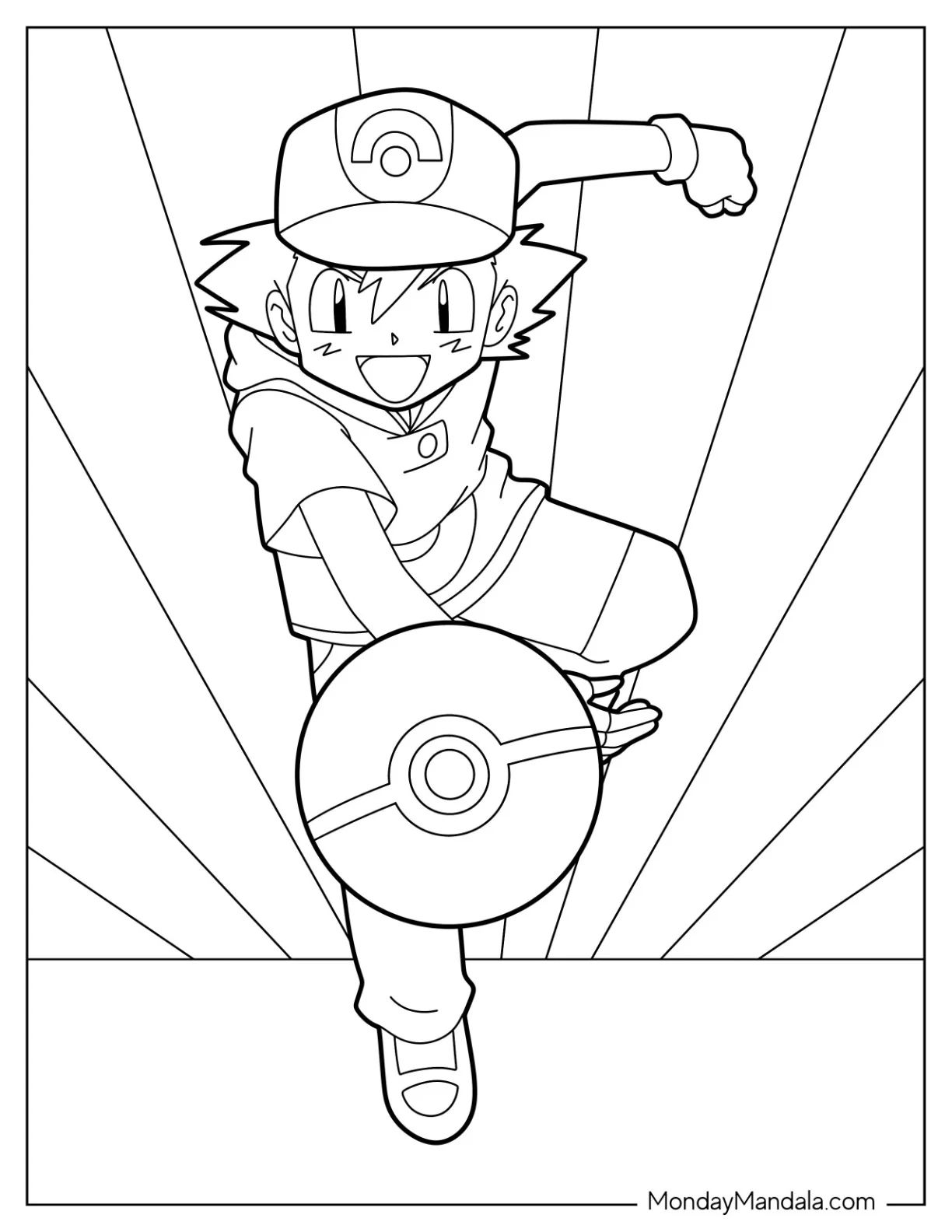 Çocuklar İçin Pokeball Boyama Sayfaları 