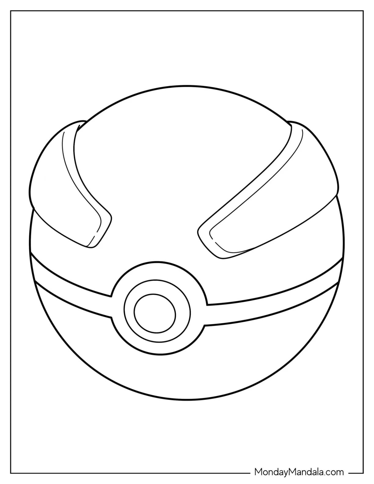 Çocuklar İçin Pokeball Boyama Sayfaları 