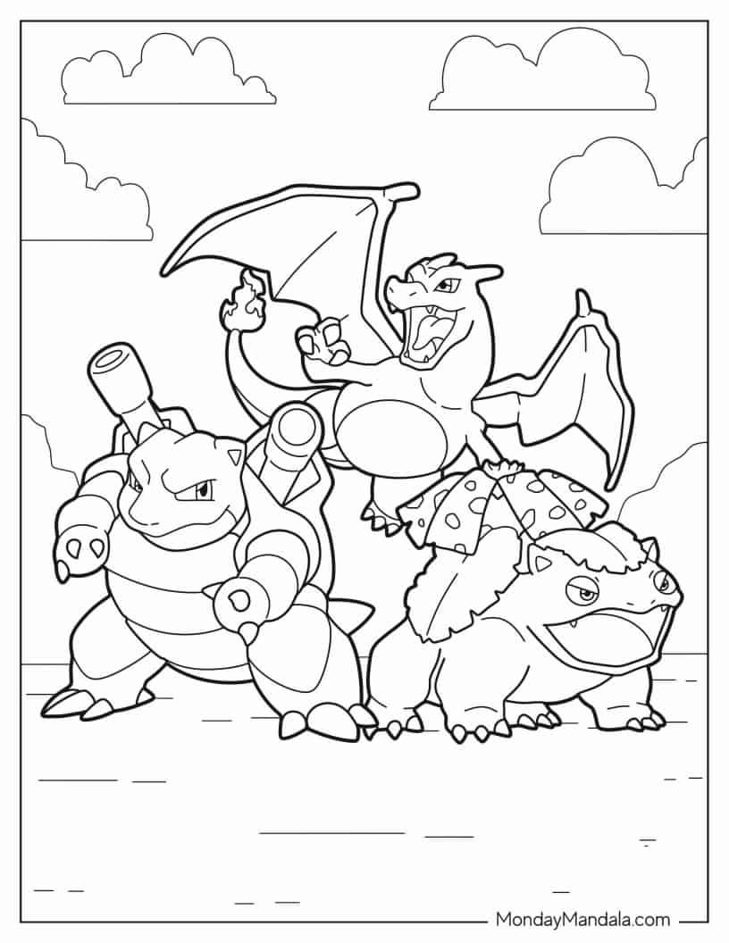 Çocuklar İçin Pokemon Boyama Sayfaları 