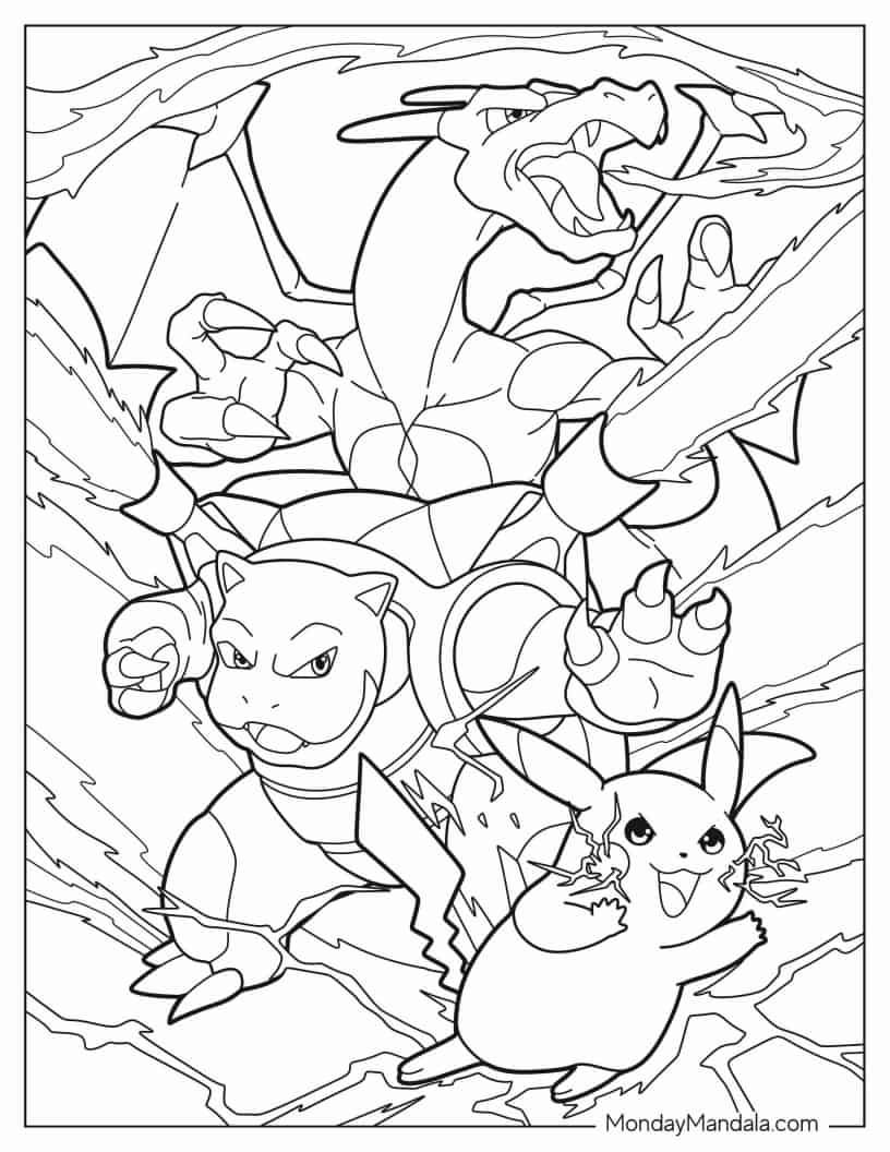 Çocuklar İçin Pokemon Boyama Sayfaları 