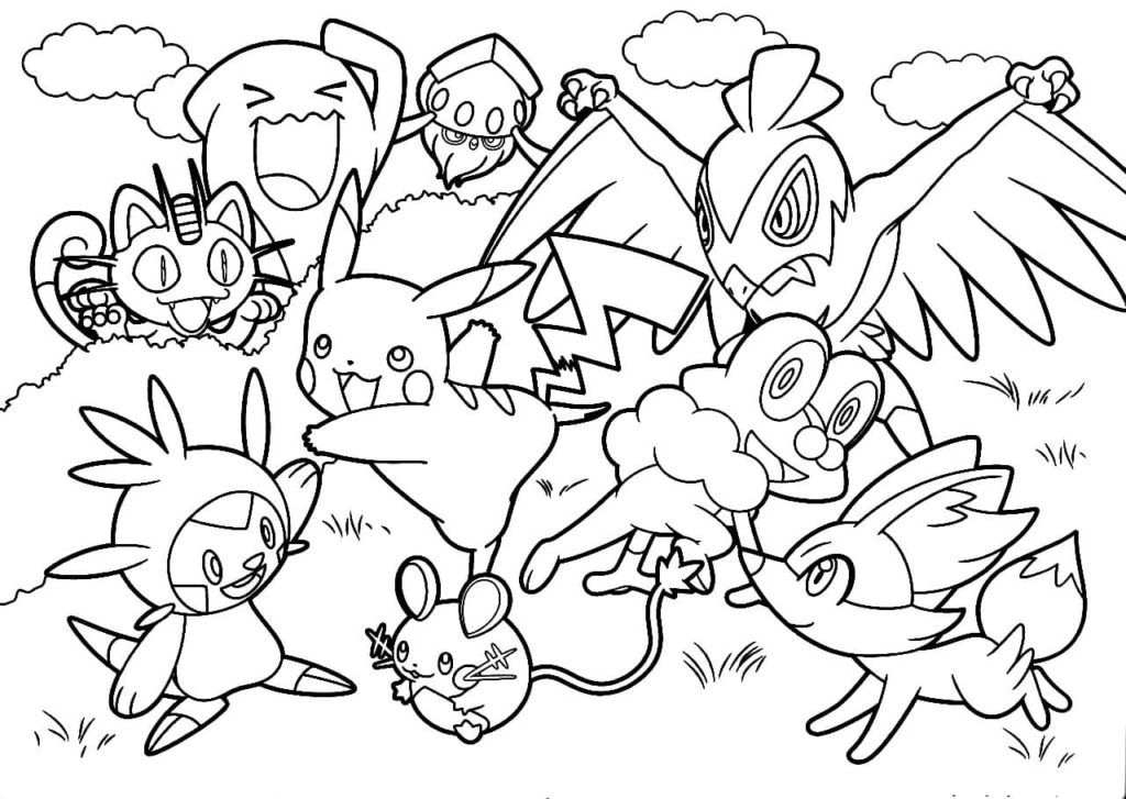 Çocuklar İçin Pokemon Boyama Sayfaları 
