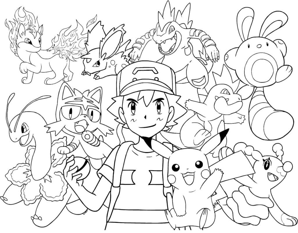 Çocuklar İçin Pokemon Boyama Sayfaları 