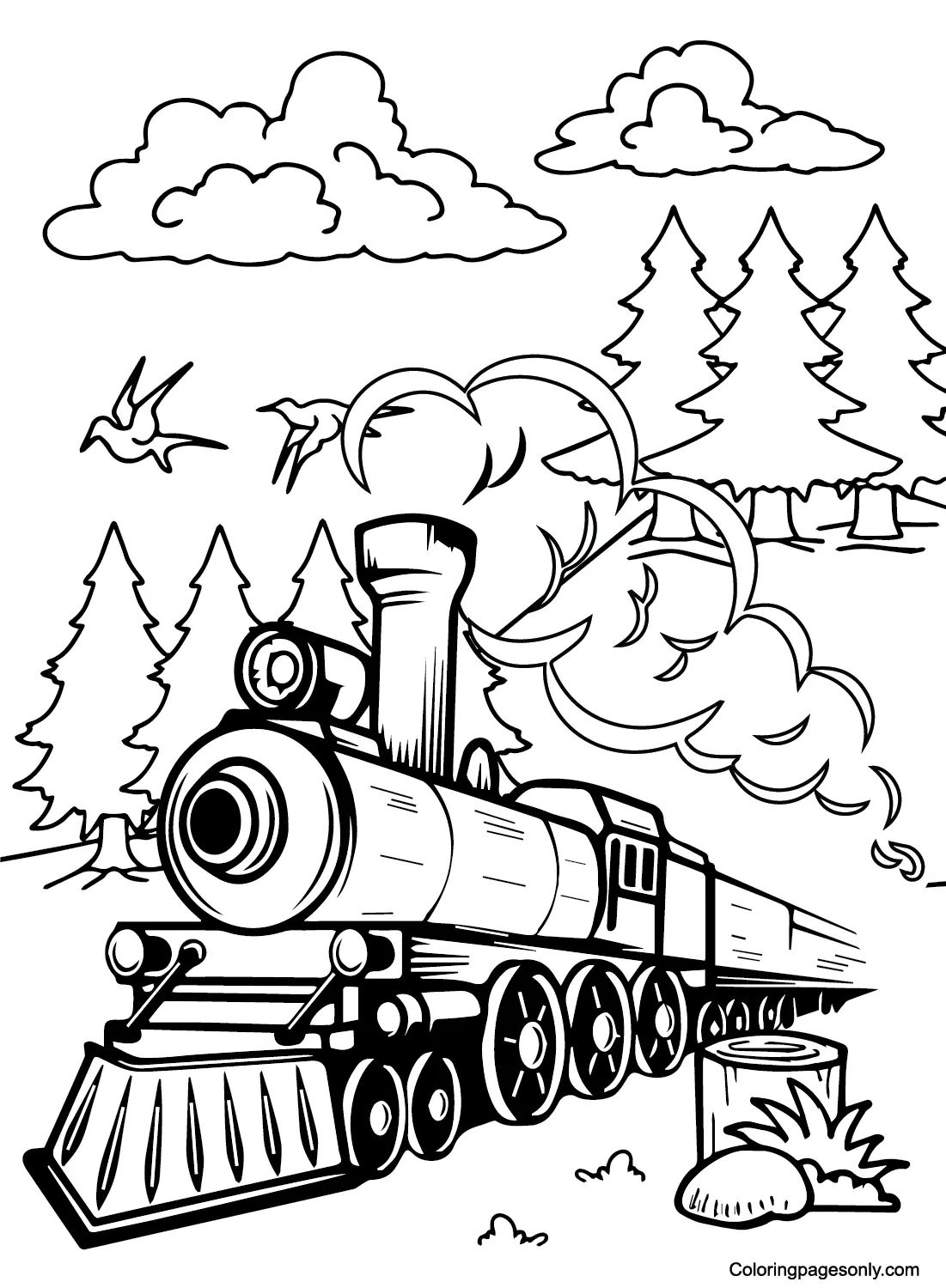Çocuklar İçin Polar Express Boyama Sayfaları 