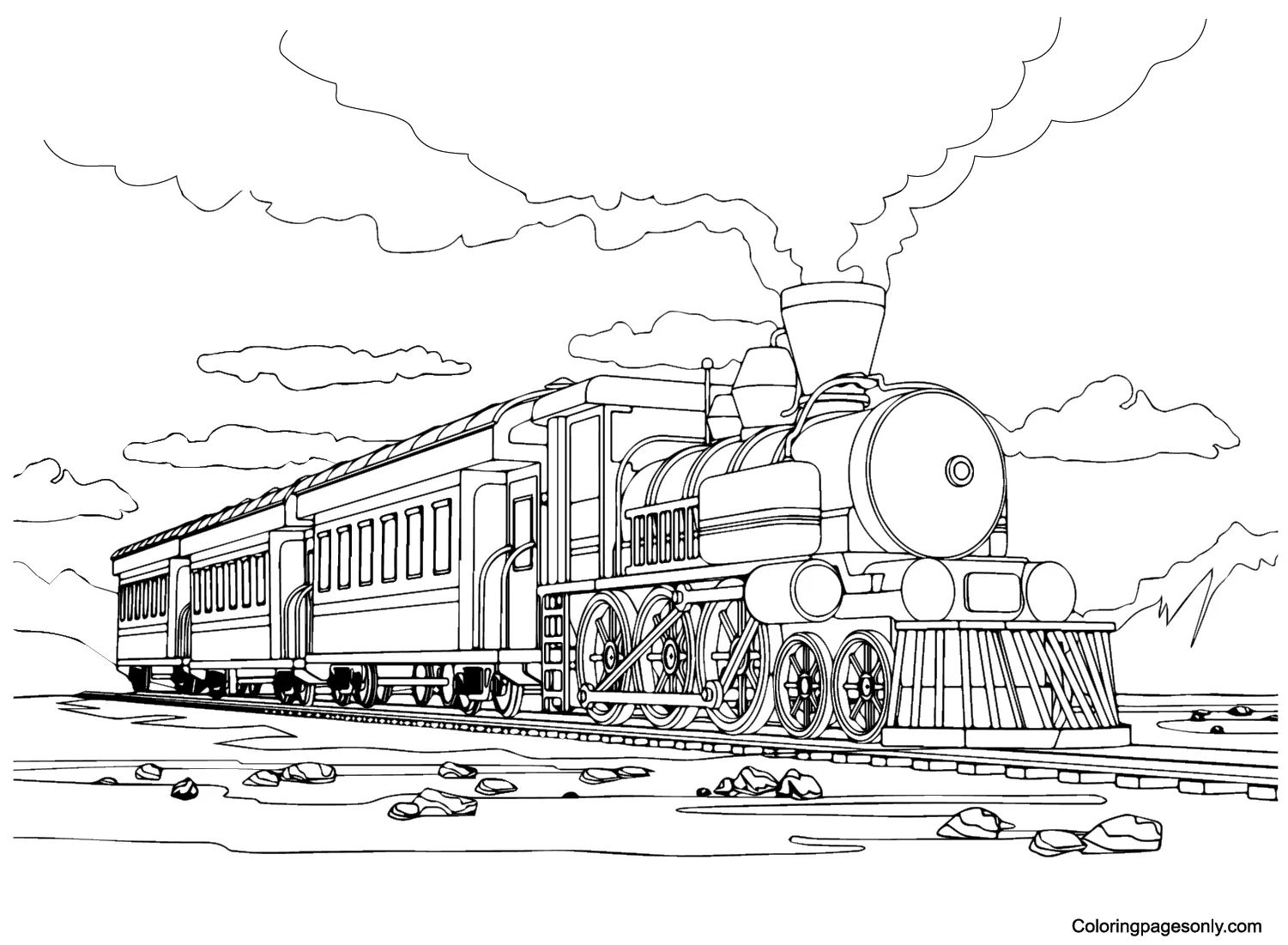 Çocuklar İçin Polar Express Boyama Sayfaları 