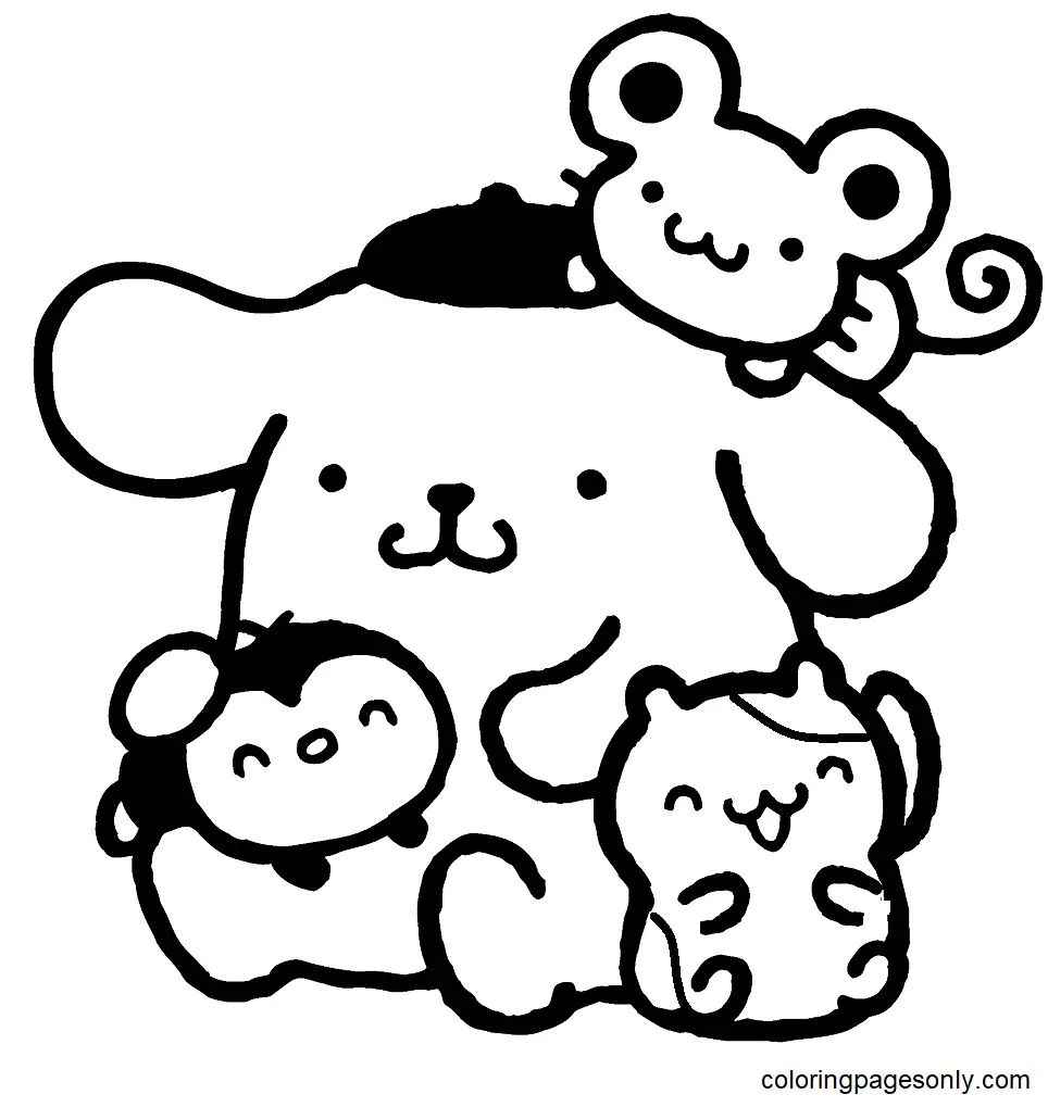 Çocuklar İçin Pompompurin Boyama Sayfaları 