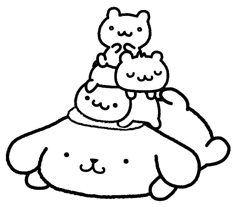 Çocuklar İçin Pompompurin Boyama Sayfaları 