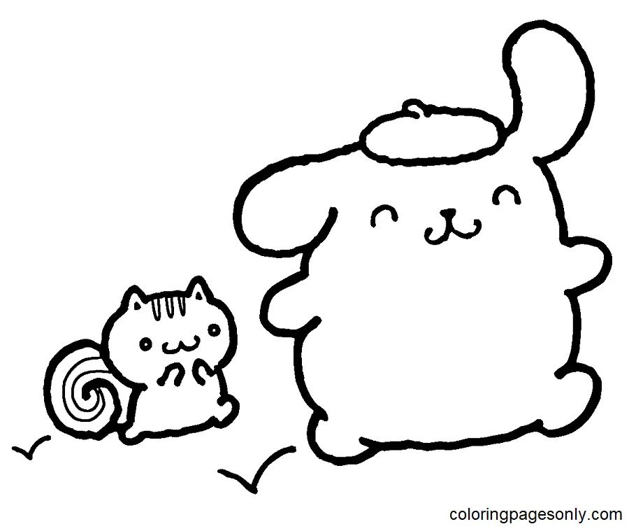 Çocuklar İçin Pompompurin Boyama Sayfaları 