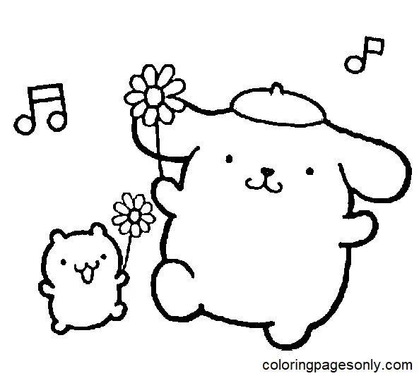 Çocuklar İçin Pompompurin Boyama Sayfaları 