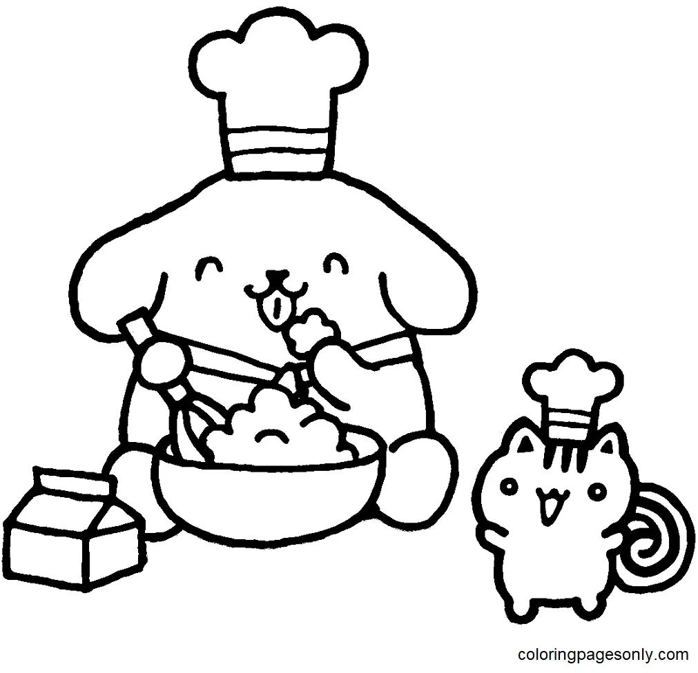 Çocuklar İçin Pompompurin Boyama Sayfaları 
