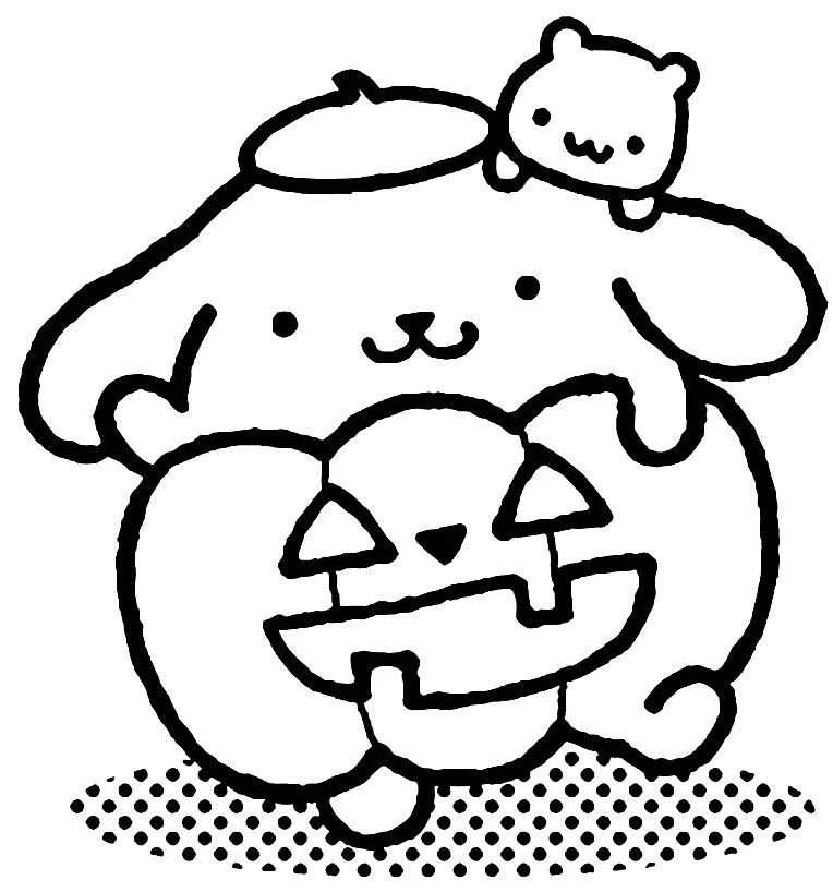 Çocuklar İçin Pompompurin Boyama Sayfaları 
