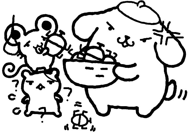Çocuklar İçin Pompompurin Boyama Sayfaları 
