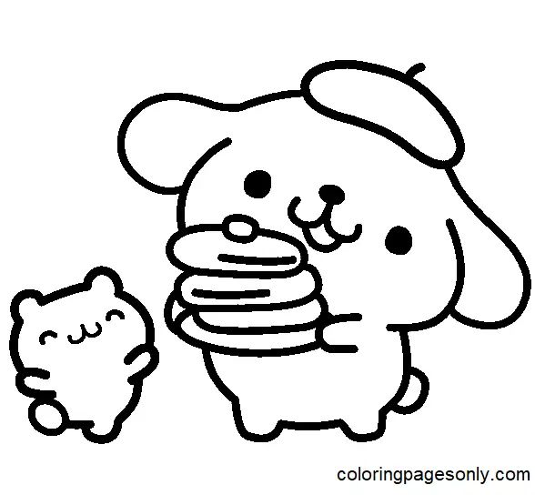 Çocuklar İçin Pompompurin Boyama Sayfaları 
