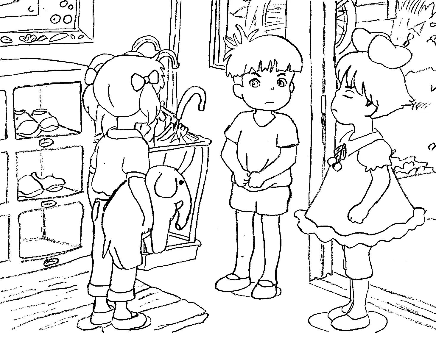 Çocuklar İçin Ponyo Boyama Sayfaları 