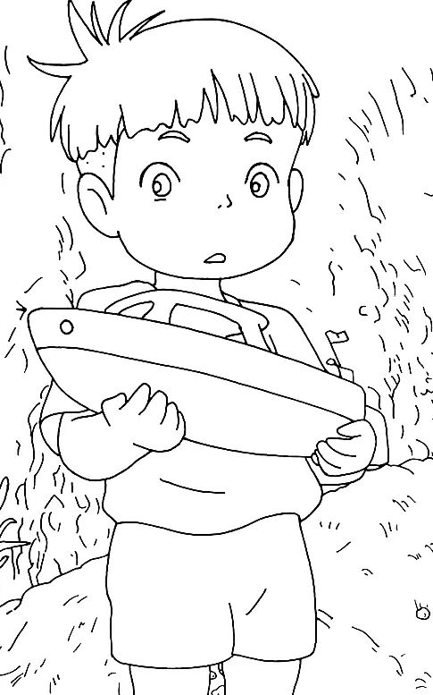Çocuklar İçin Ponyo Boyama Sayfaları 