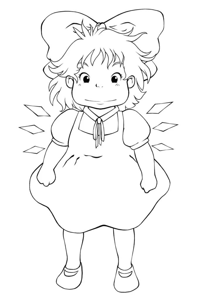 Çocuklar İçin Ponyo Boyama Sayfaları 