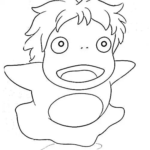 Çocuklar İçin Ponyo Boyama Sayfaları 
