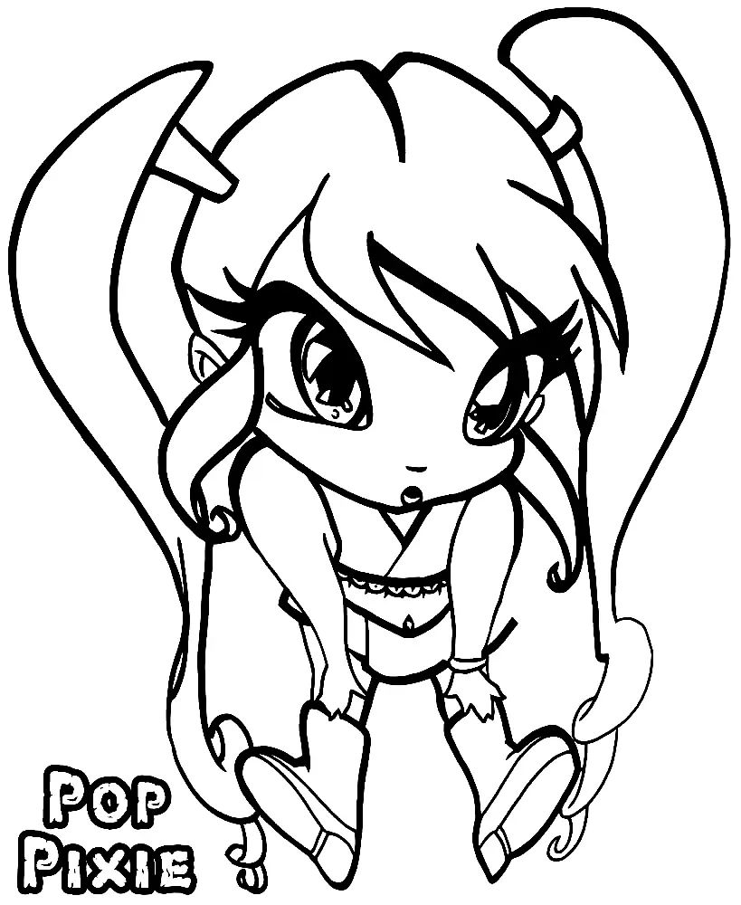 Çocuklar İçin Pop Pixie Boyama Sayfaları 
