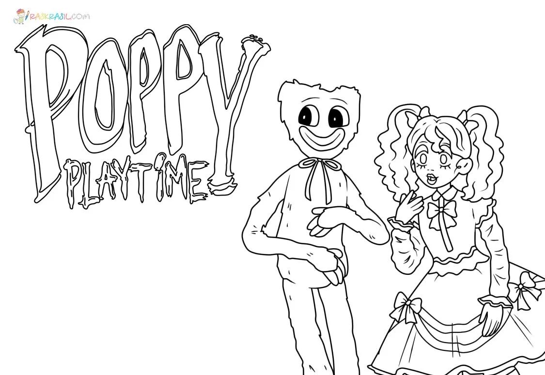 Çocuklar İçin Poppy Playtime Boyama Sayfaları 