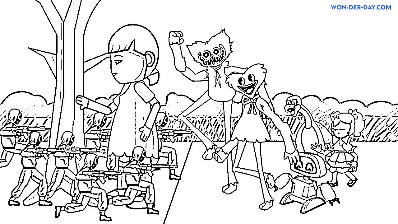 Çocuklar İçin Poppy Playtime Boyama Sayfaları 