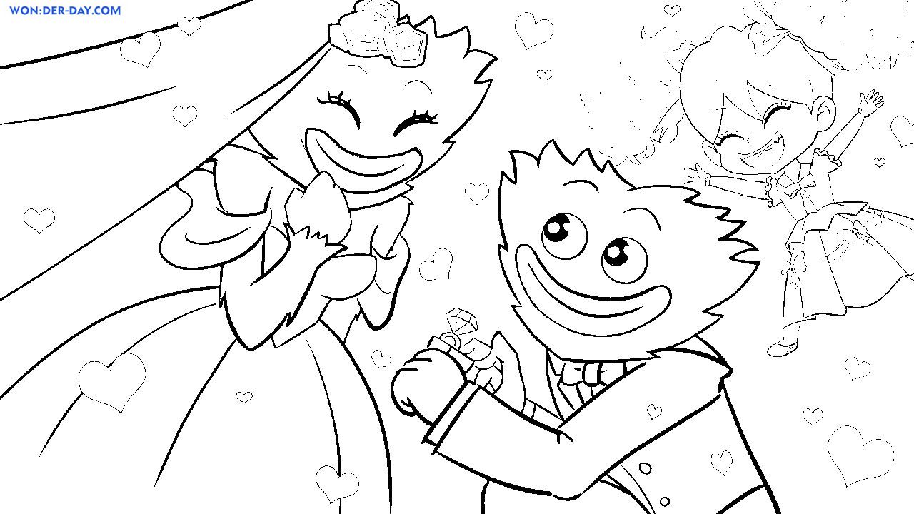 Çocuklar İçin Poppy Playtime Boyama Sayfaları 