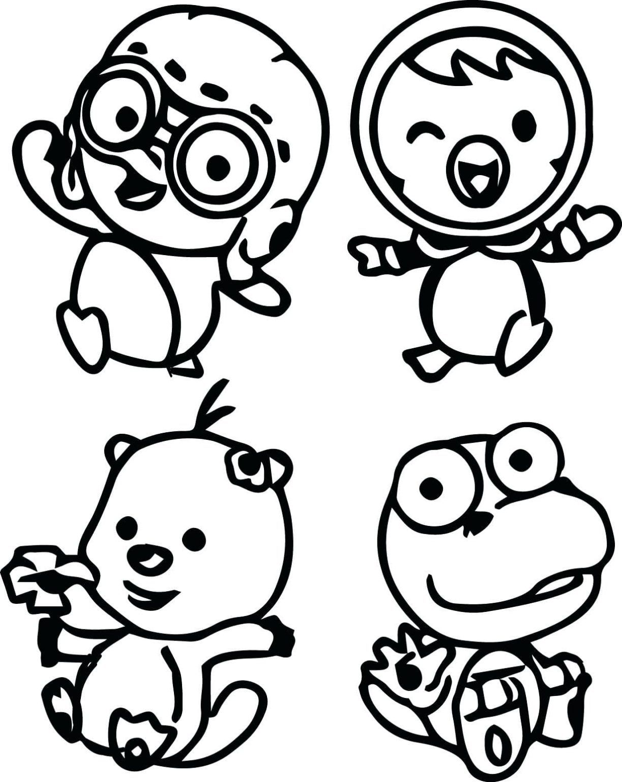Çocuklar İçin Pororo Boyama Sayfaları 