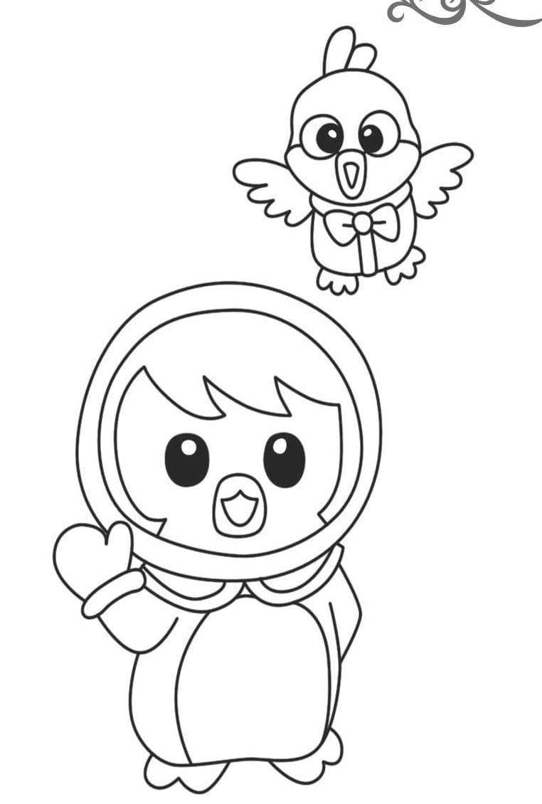 Çocuklar İçin Pororo Boyama Sayfaları 