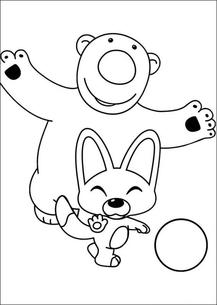 Çocuklar İçin Pororo Boyama Sayfaları 