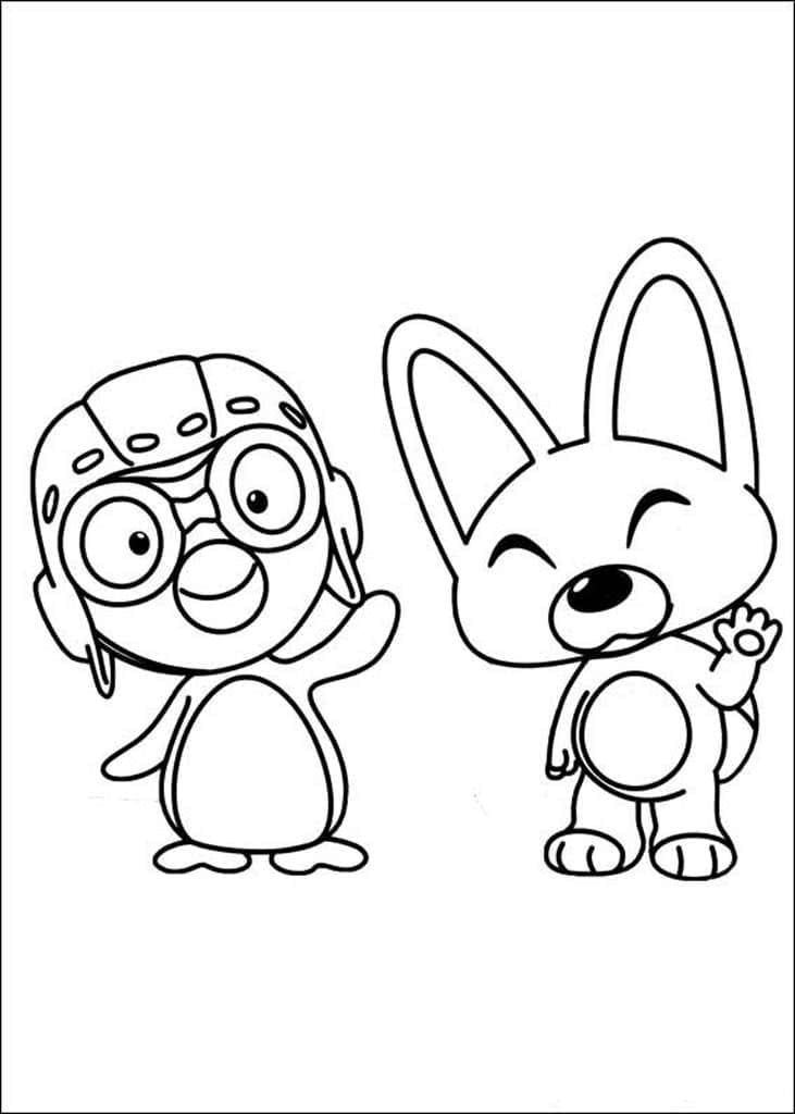 Çocuklar İçin Pororo Boyama Sayfaları 