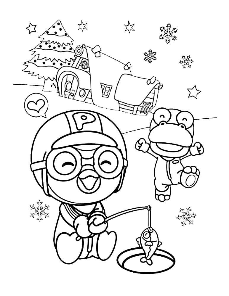 Çocuklar İçin Pororo Boyama Sayfaları 