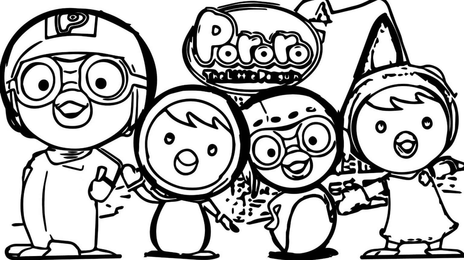 Çocuklar İçin Pororo Boyama Sayfaları 