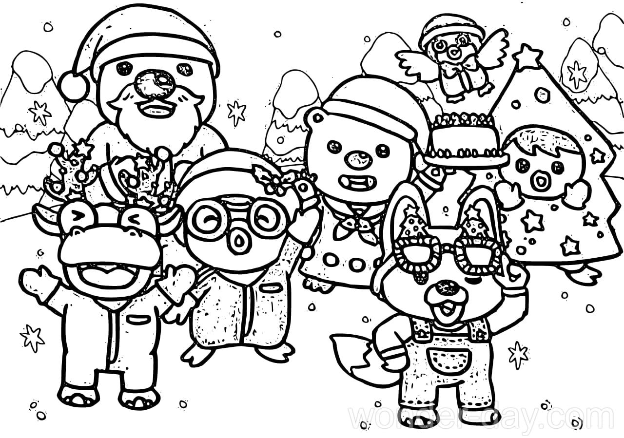 Çocuklar İçin Pororo Boyama Sayfaları 