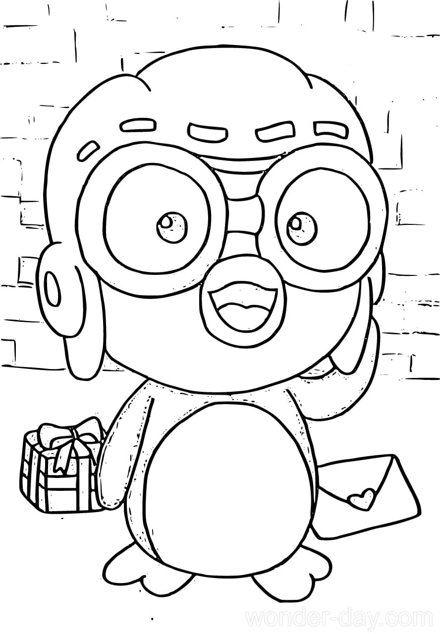 Çocuklar İçin Pororo Boyama Sayfaları 