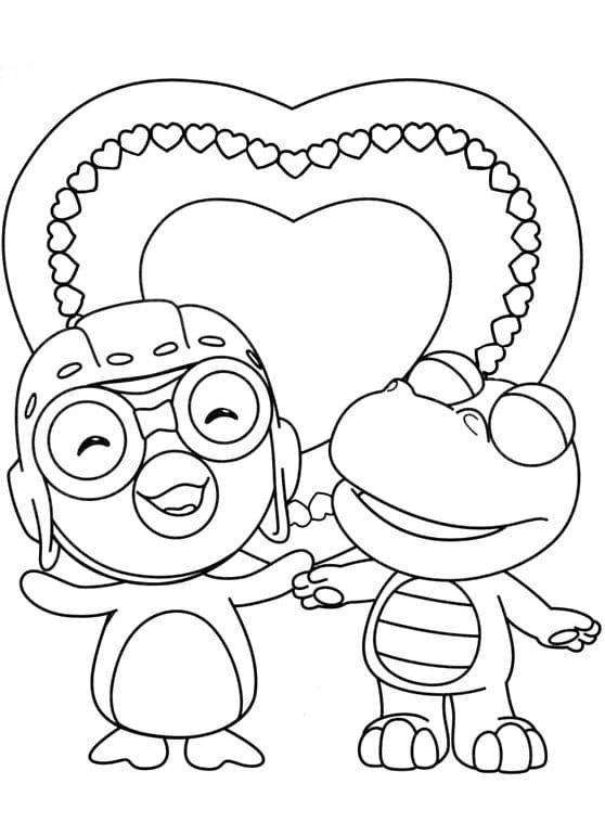 Çocuklar İçin Pororo Boyama Sayfaları 