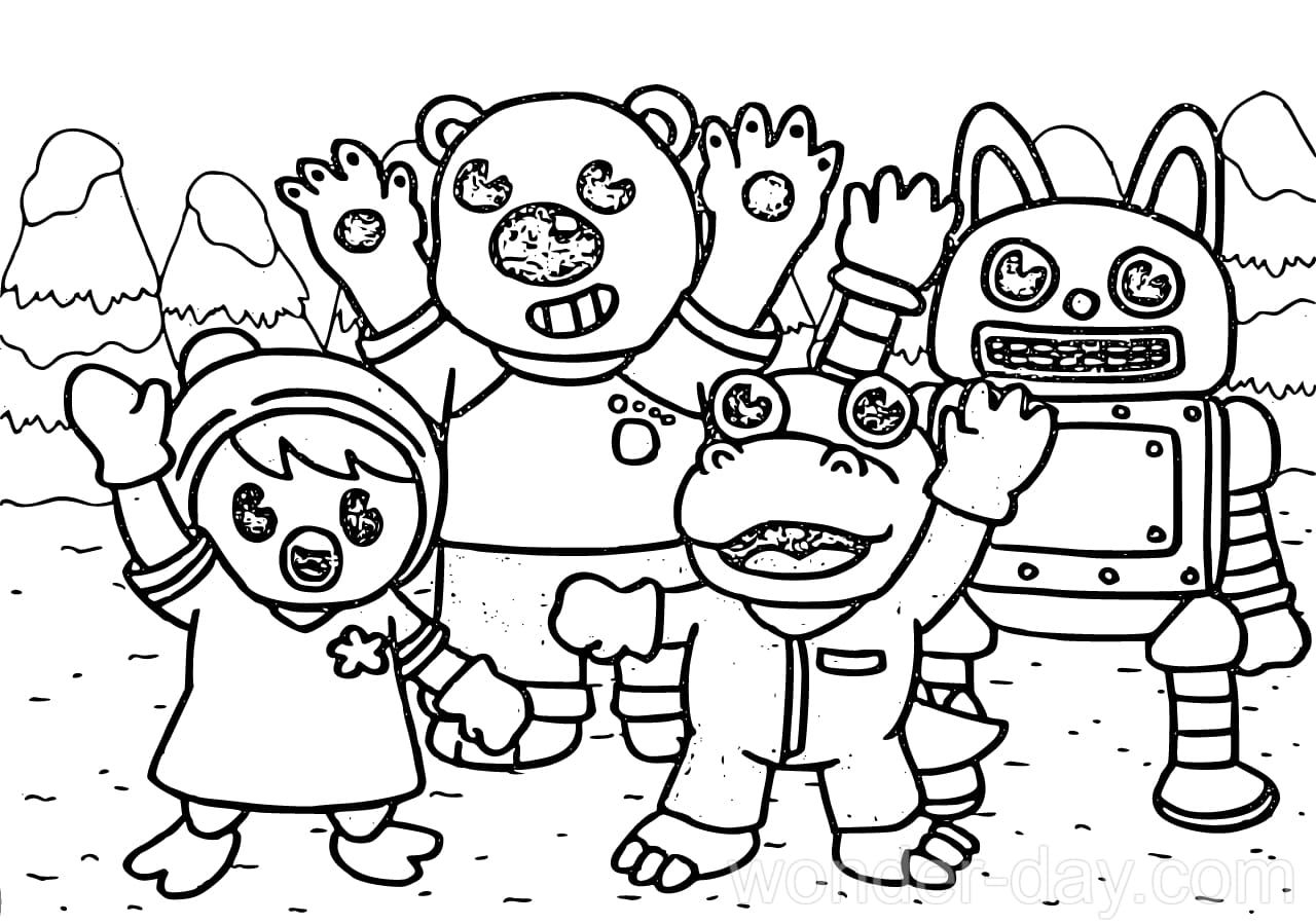 Çocuklar İçin Pororo Boyama Sayfaları 