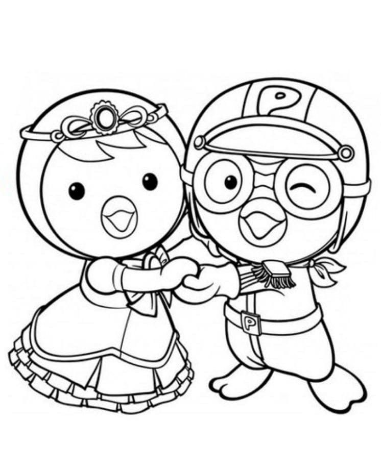 Çocuklar İçin Pororo Boyama Sayfaları 