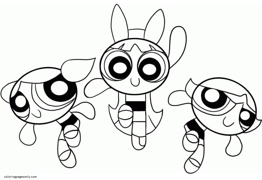 Çocuklar İçin Powerpuff Girls Boyama Sayfaları 