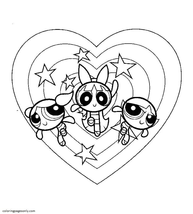 Çocuklar İçin Powerpuff Girls Boyama Sayfaları 