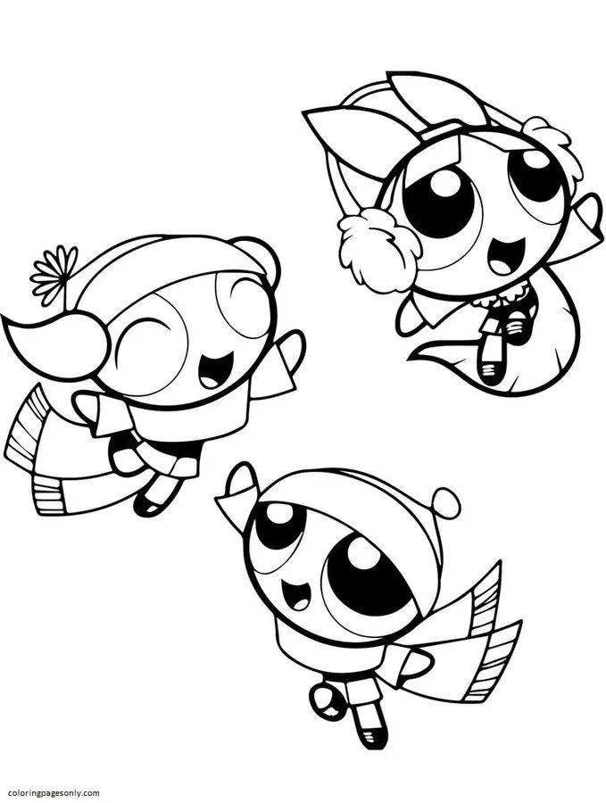 Çocuklar İçin Powerpuff Girls Boyama Sayfaları 