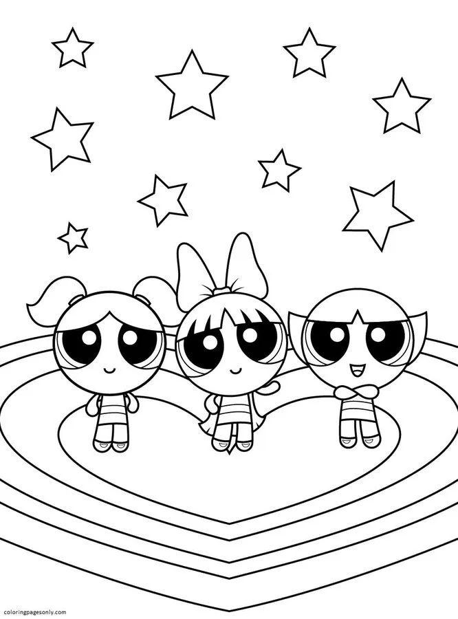 Çocuklar İçin Powerpuff Girls Boyama Sayfaları 