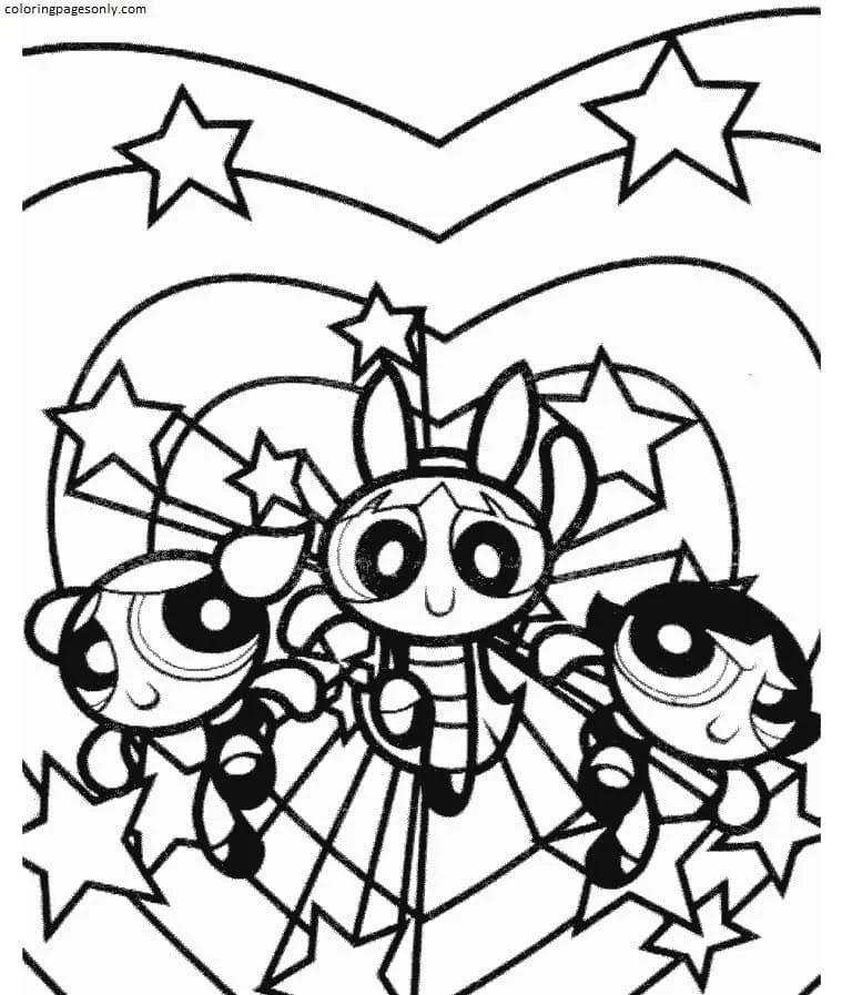 Çocuklar İçin Powerpuff Girls Boyama Sayfaları 