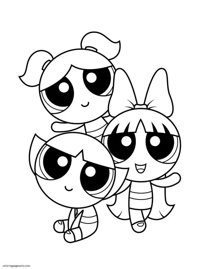Çocuklar İçin Powerpuff Girls Boyama Sayfaları 