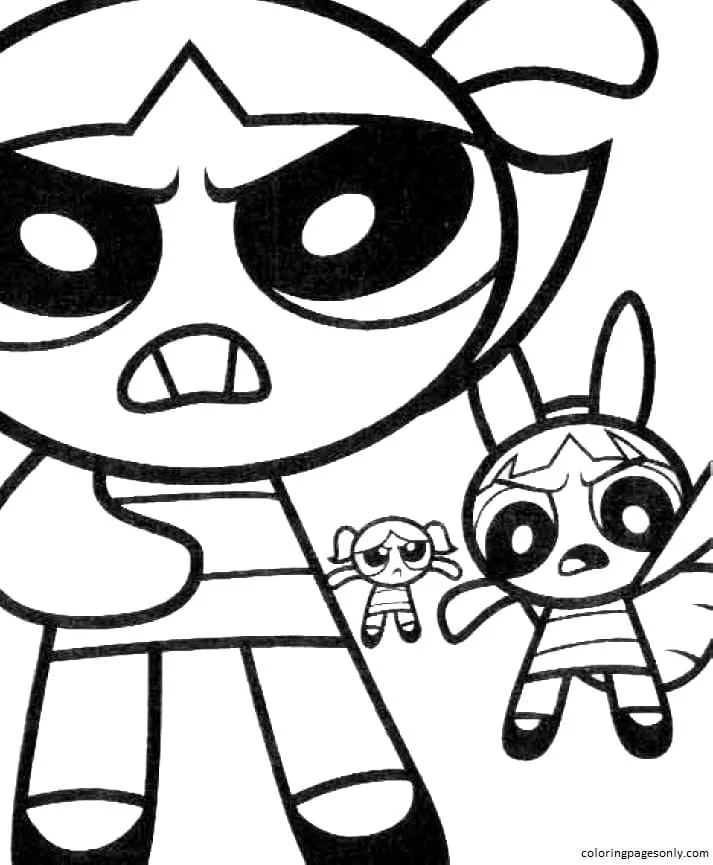 Çocuklar İçin Powerpuff Girls Boyama Sayfaları 