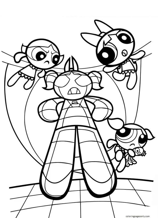 Çocuklar İçin Powerpuff Girls Boyama Sayfaları 