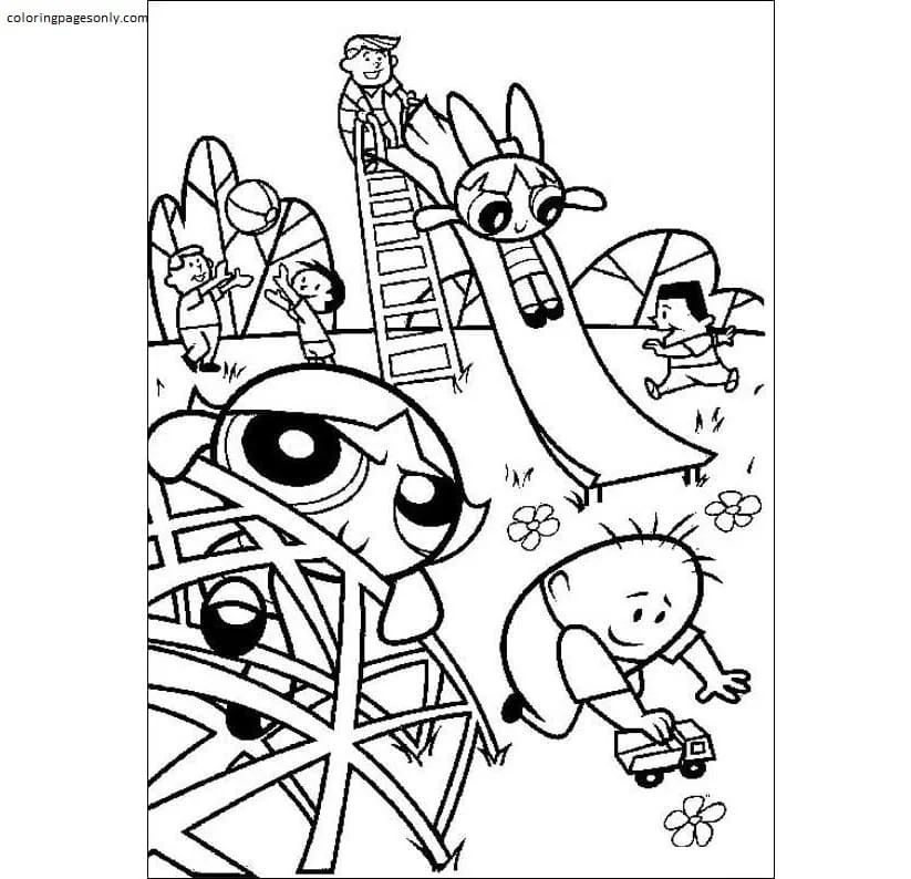 Çocuklar İçin Powerpuff Girls Boyama Sayfaları 