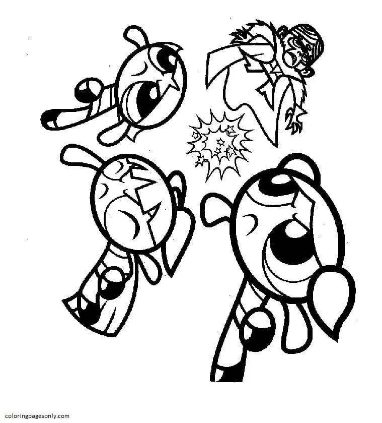 Çocuklar İçin Powerpuff Girls Boyama Sayfaları 