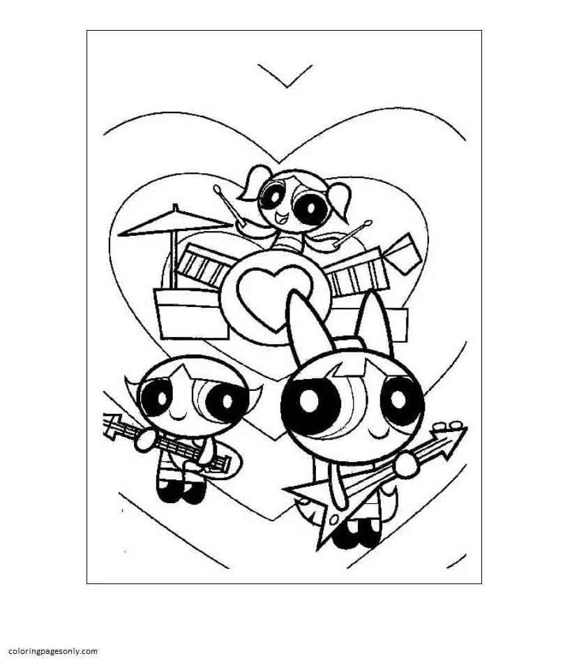 Çocuklar İçin Powerpuff Girls Boyama Sayfaları 