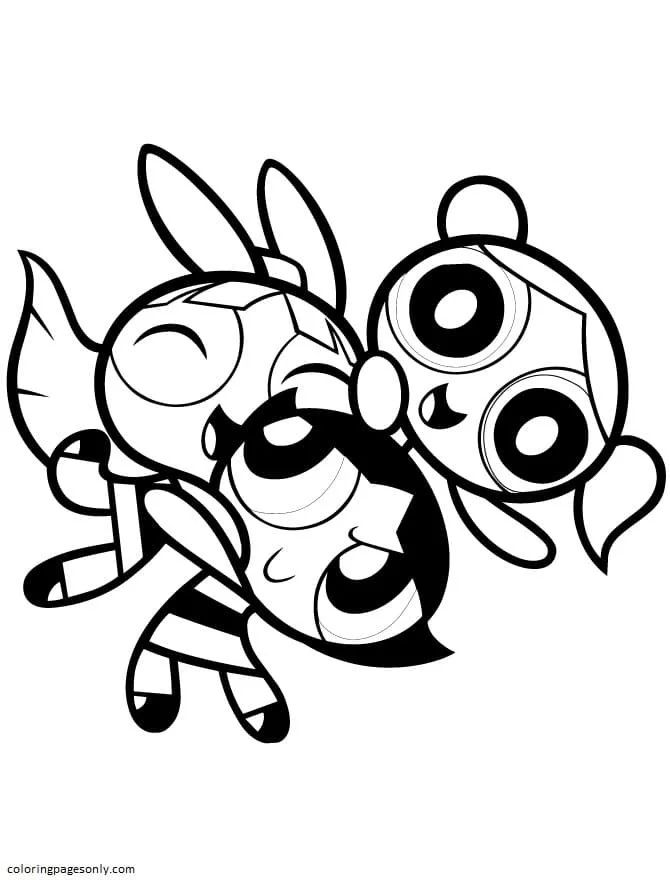 Çocuklar İçin Powerpuff Girls Boyama Sayfaları 