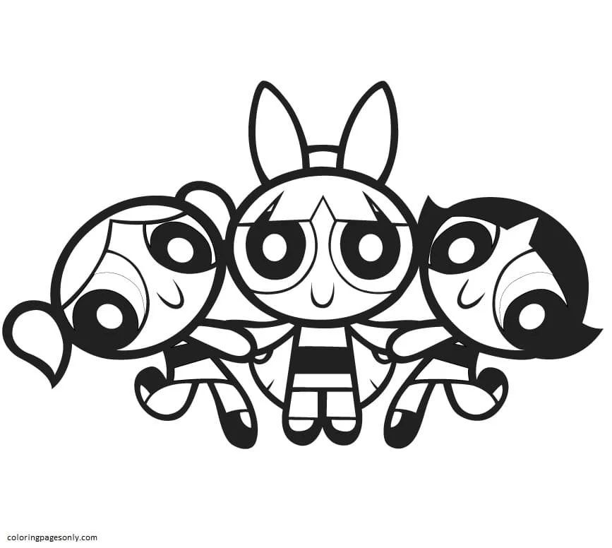 Çocuklar İçin Powerpuff Girls Boyama Sayfaları 