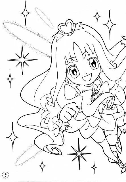Çocuklar İçin precure Boyama Sayfaları 